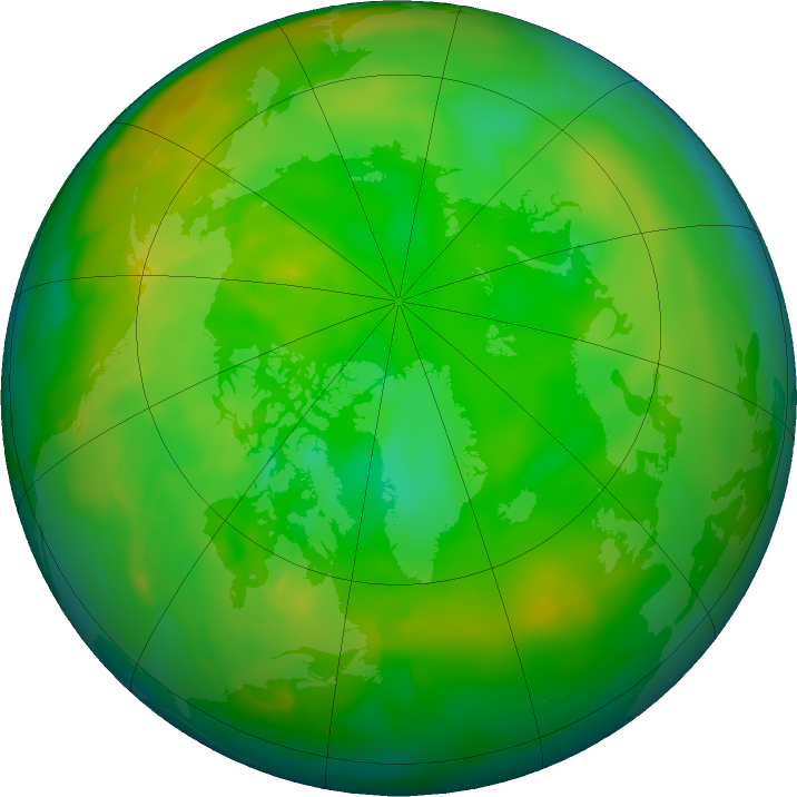 Arctic ozone map for 15 June 2011